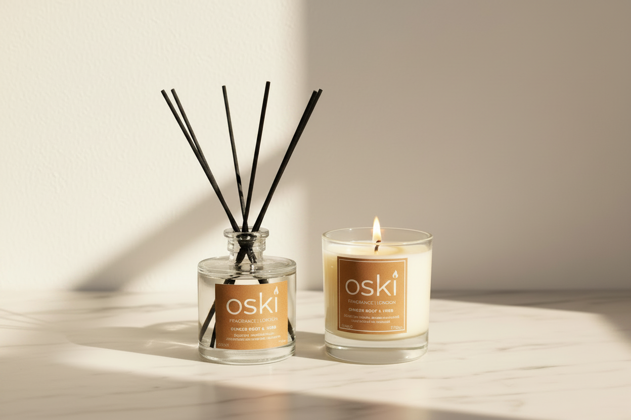 Ginger Root & Herb — Candle & Diffuser (no stopper)